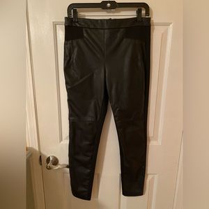BCBG LEATHER & FABRIC PANTS/LEGGINGS